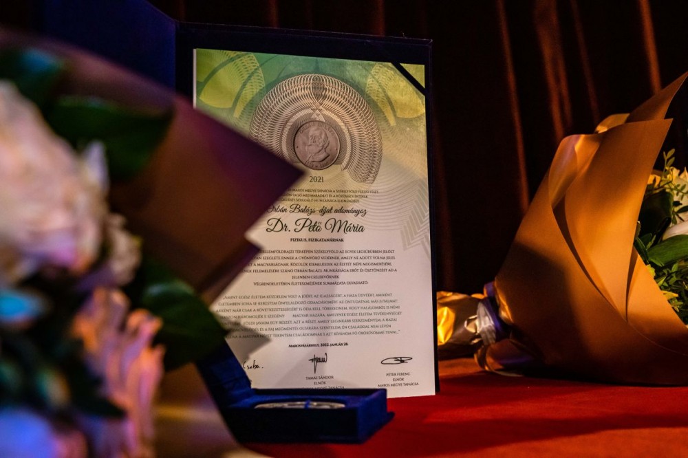 Dr. Pető Mária fizikus Kovászna megye 2021-es Orbán Balázs-díjazottja